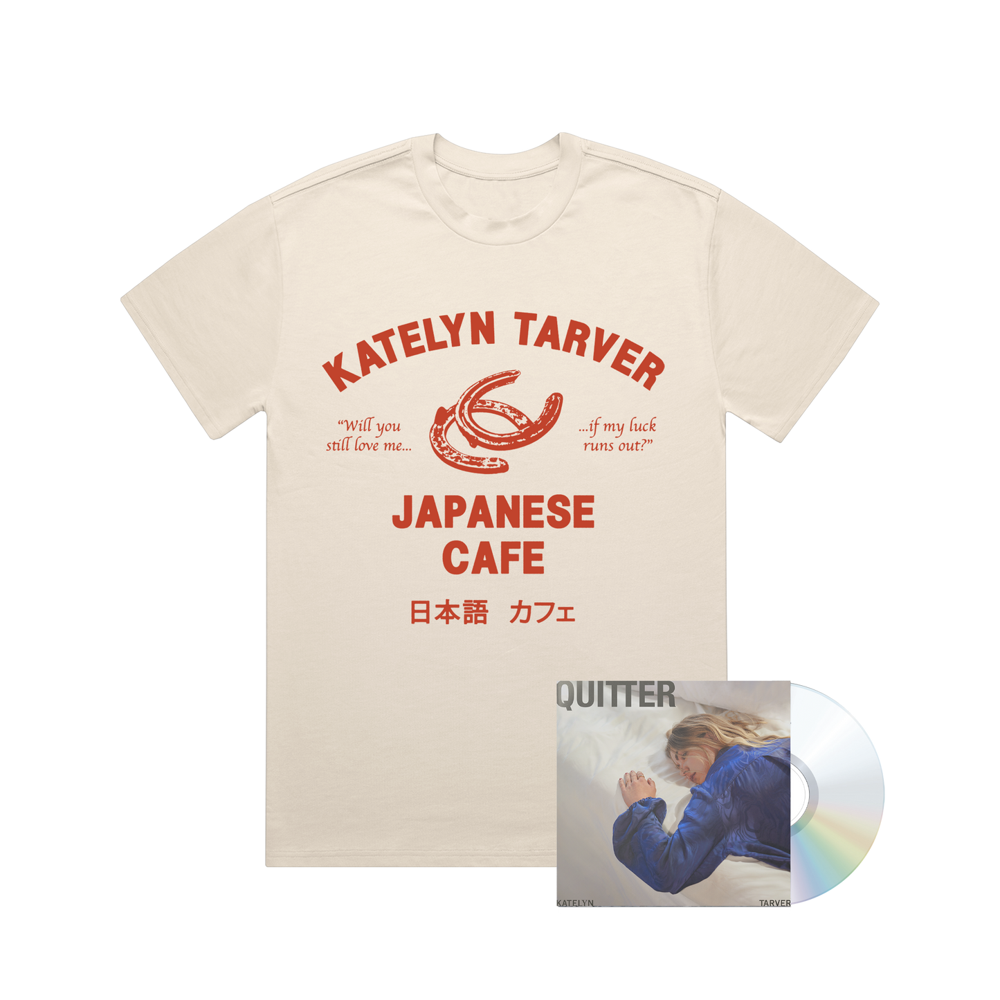 Japanese Cafe T-Shirt & Quitter CD Bundle
