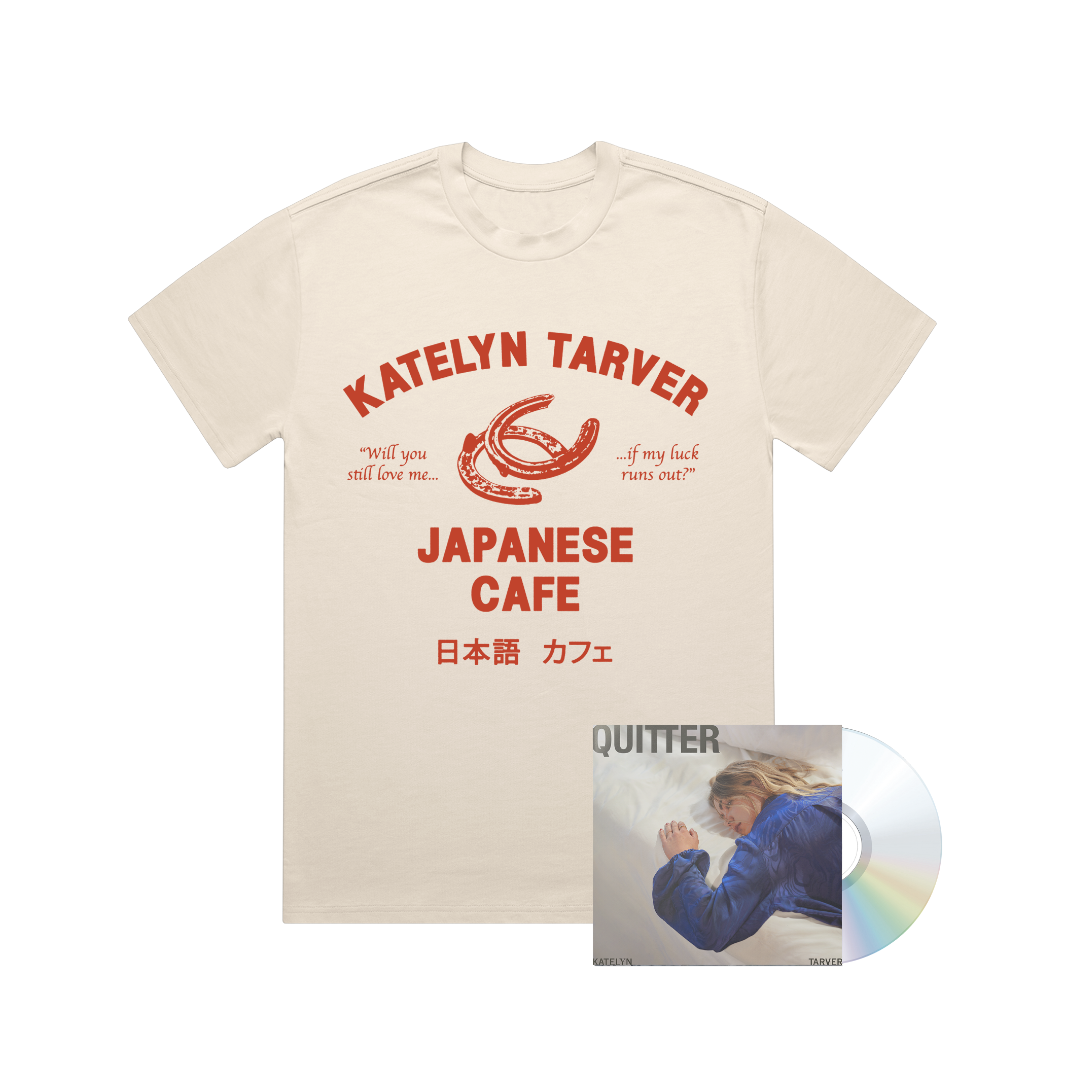 Japanese Cafe T-Shirt & Quitter CD Bundle